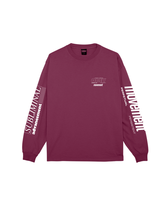 PERSISTENT MOVEMENT PIGMENT LS T-SHIRT - PIGMENT BERRY