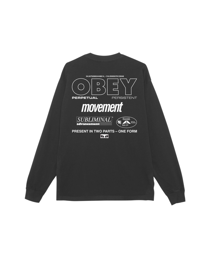 PERSISTENT MOVEMENT PIGMENT LS T-SHIRT - PIGMENT TRUE VINTAGE BLACK