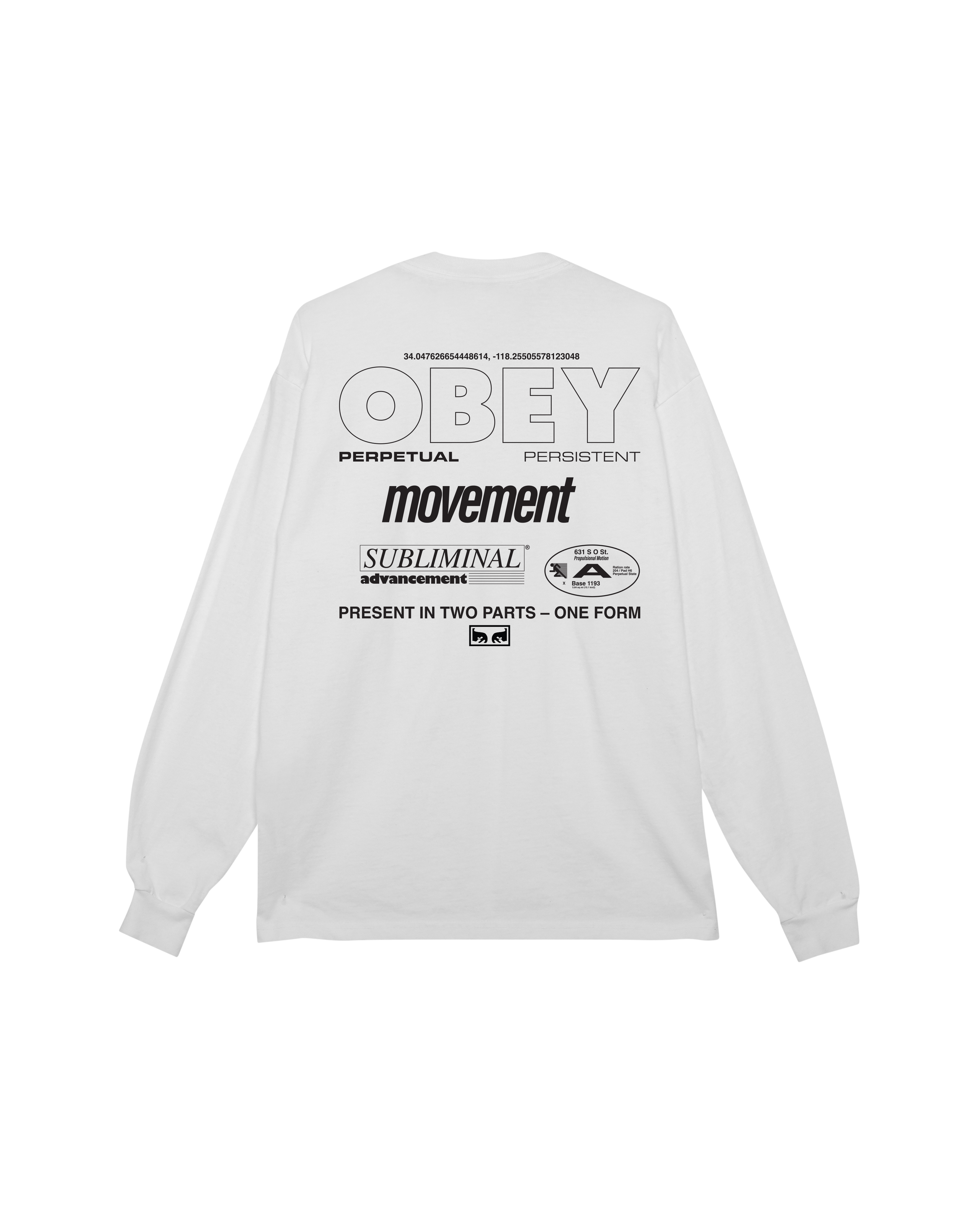 PERSISTENT MOVEMENT PIGMENT LS T-SHIRT - PIGMENT VINTAGE WHITE
