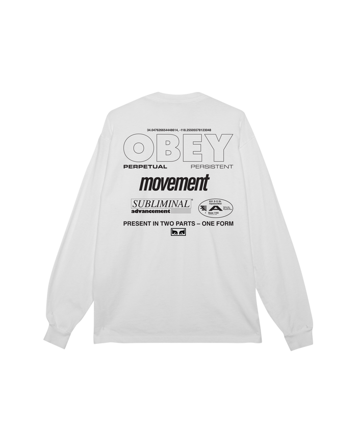 PERSISTENT MOVEMENT PIGMENT LS T-SHIRT - PIGMENT VINTAGE WHITE
