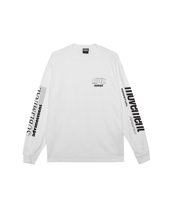 PERSISTENT MOVEMENT PIGMENT LS T-SHIRT - PIGMENT VINTAGE WHITE