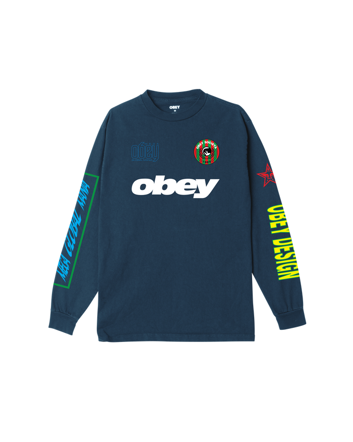 MEGA GLOBAL MANIA PIGMENT LS T-SHIRT - PIGMENT DARK DENIM