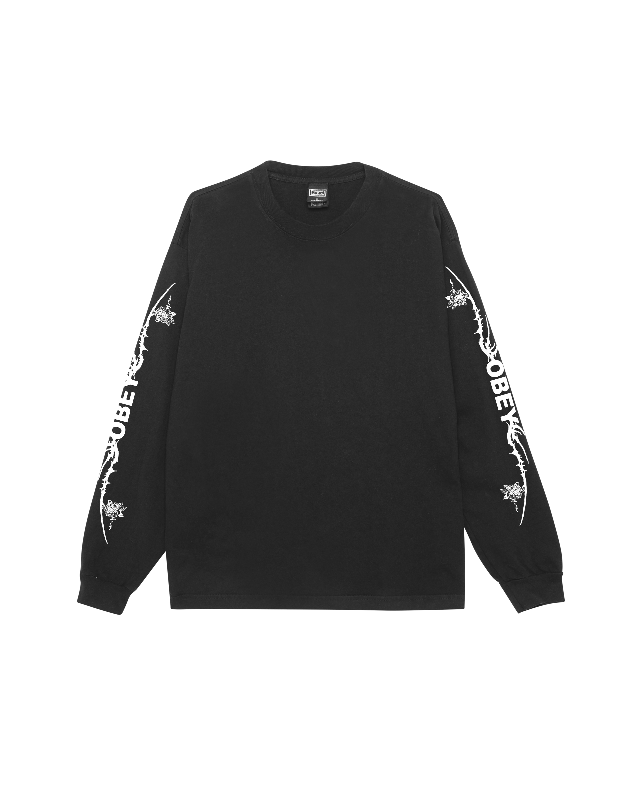 TRIBAL ROSE PIGMENT LS T-SHIRT - PIGMENT DUSTY BLACK