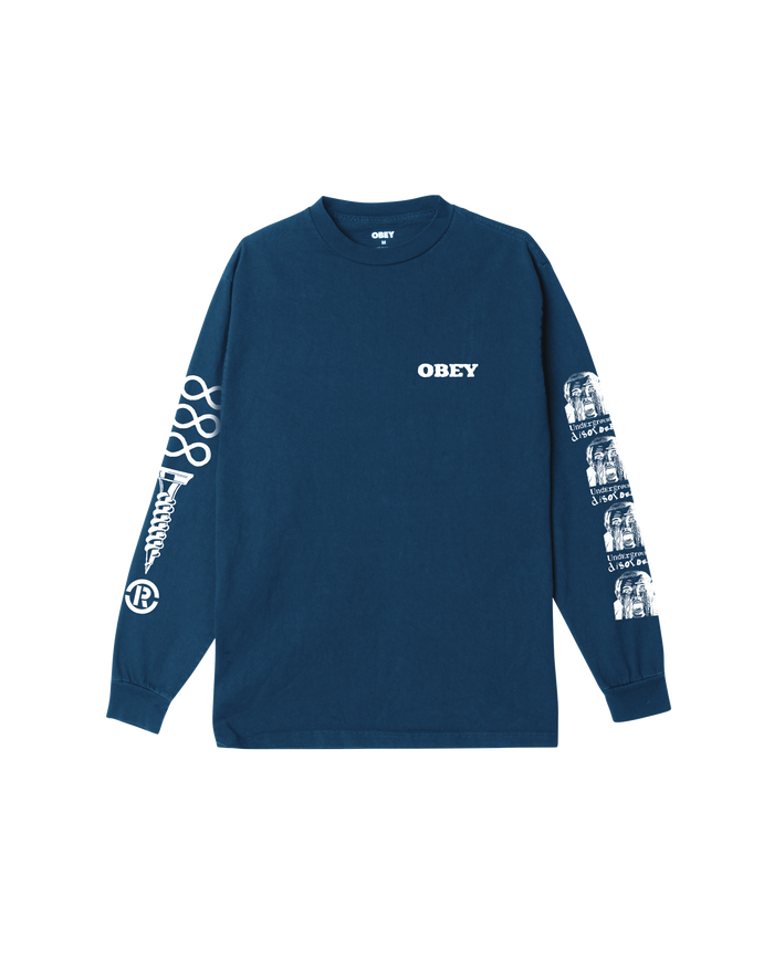 UNDERGROUND DISORDER PIGMENT LS T-SHIRT - PIGMENT DARK DENIM