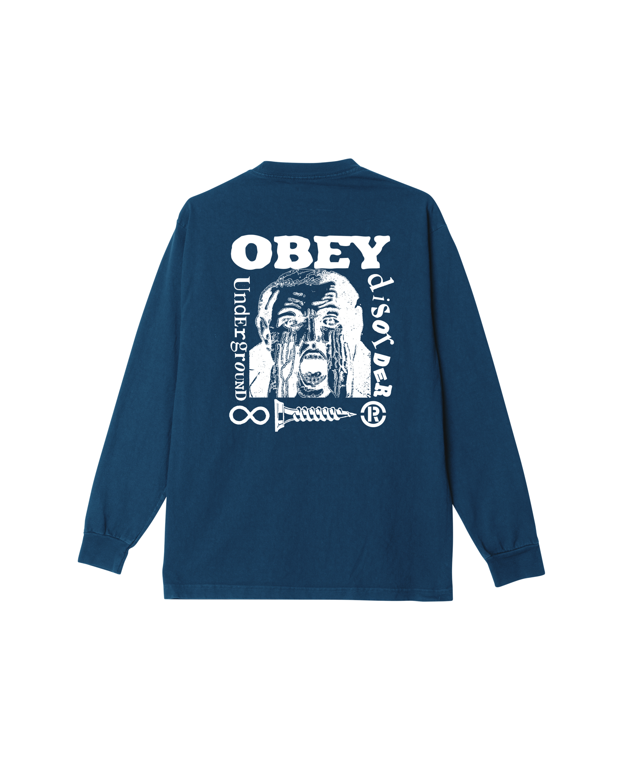UNDERGROUND DISORDER PIGMENT LS T-SHIRT - PIGMENT DARK DENIM