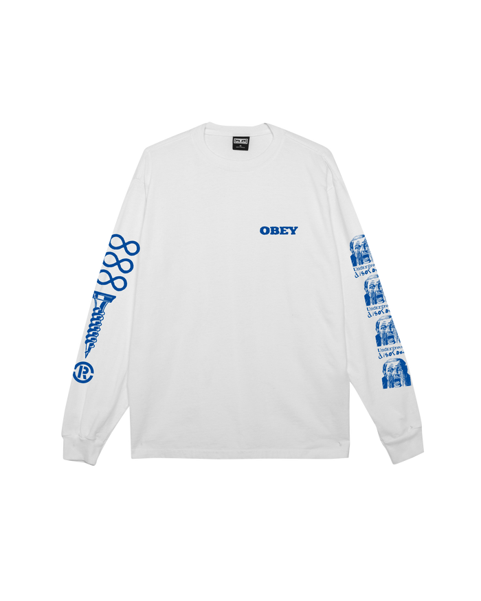 UNDERGROUND DISORDER PIGMENT LS T-SHIRT - PIGMENT VINTAGE WHITE