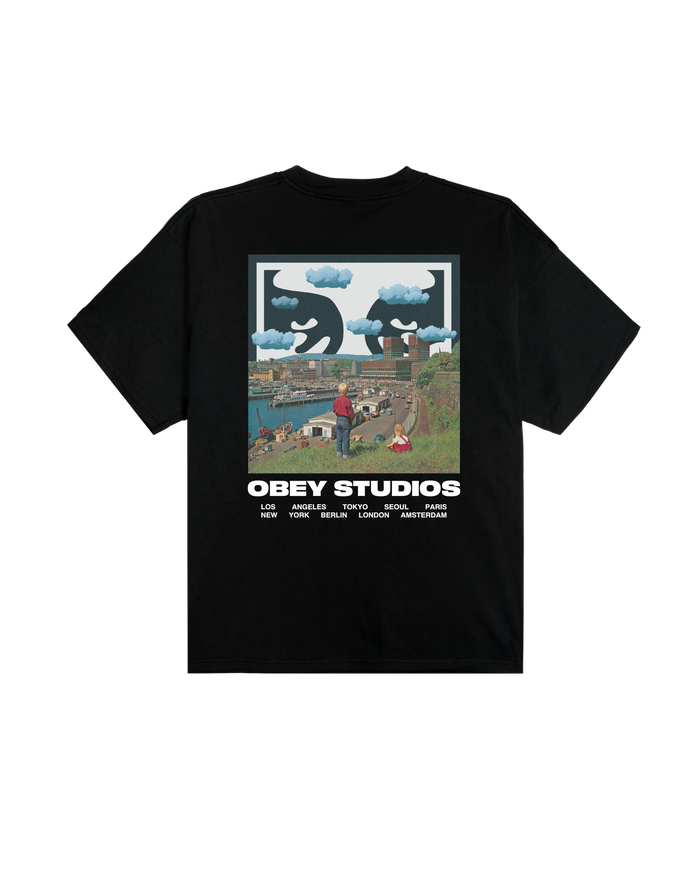 SKY FACE HEAVYWEIGHT T-SHIRT - BLACK