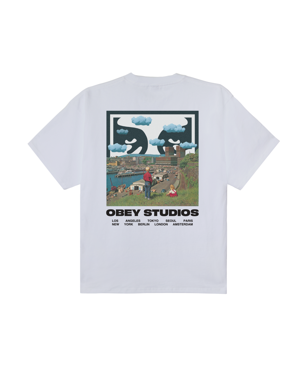 SKY FACE HEAVYWEIGHT T-SHIRT - WHITE