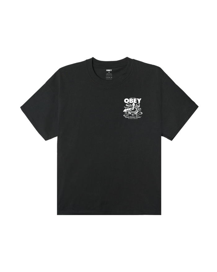TIME TO CALL HEAVYWEIGHT T-SHIRT - VINTAGE BLACK