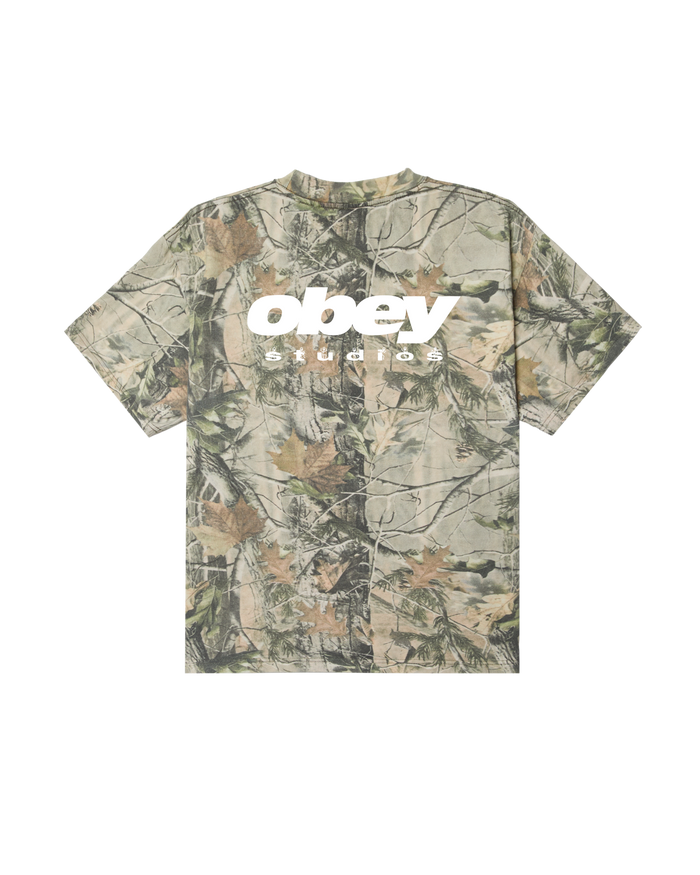 GET UP HEAVYWEIGHT T-SHIRT - LEAF CAMO