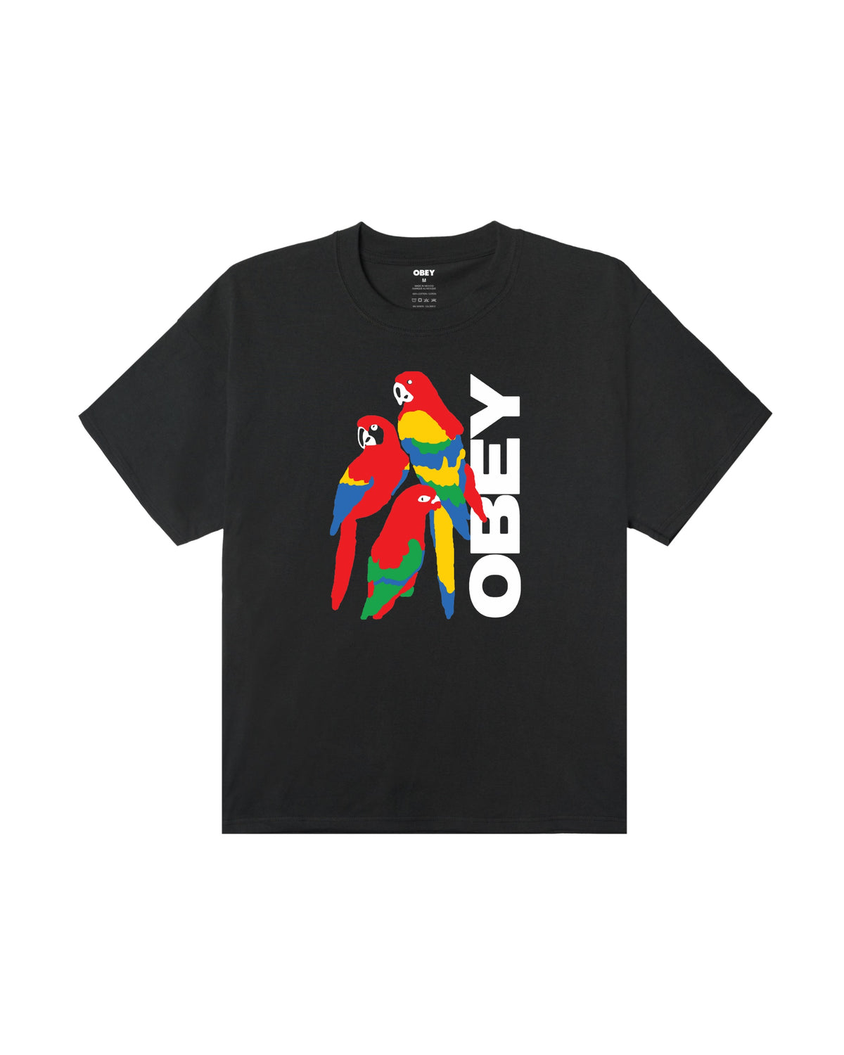 PARROTS HEAVYWEIGHT T-SHIRT - VINTAGE BLACK