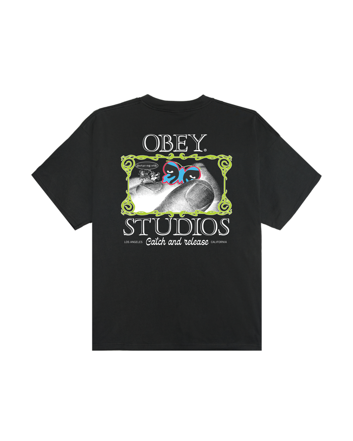 CATCH AND RELEASE HEAVYWEIGHT T-SHIRT - VINTAGE BLACK