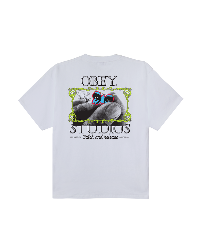 CATCH AND RELEASE HEAVYWEIGHT T-SHIRT - WHITE