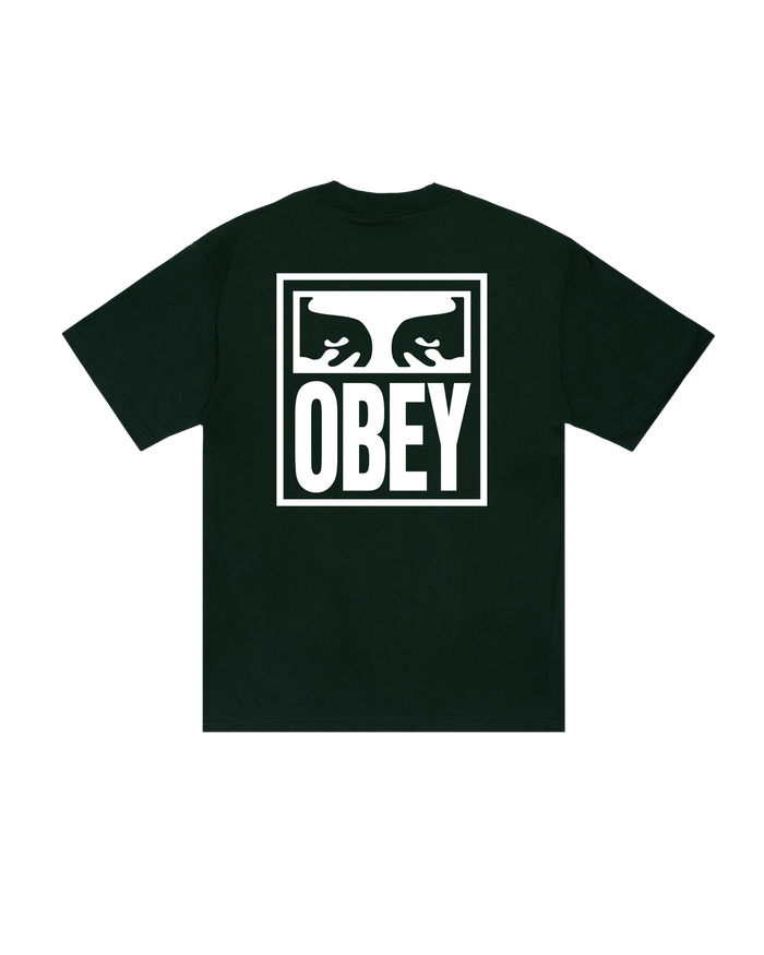 OBEY EYES ICON HEAVYWEIGHT T-SHIRT - FOREST GREEN
