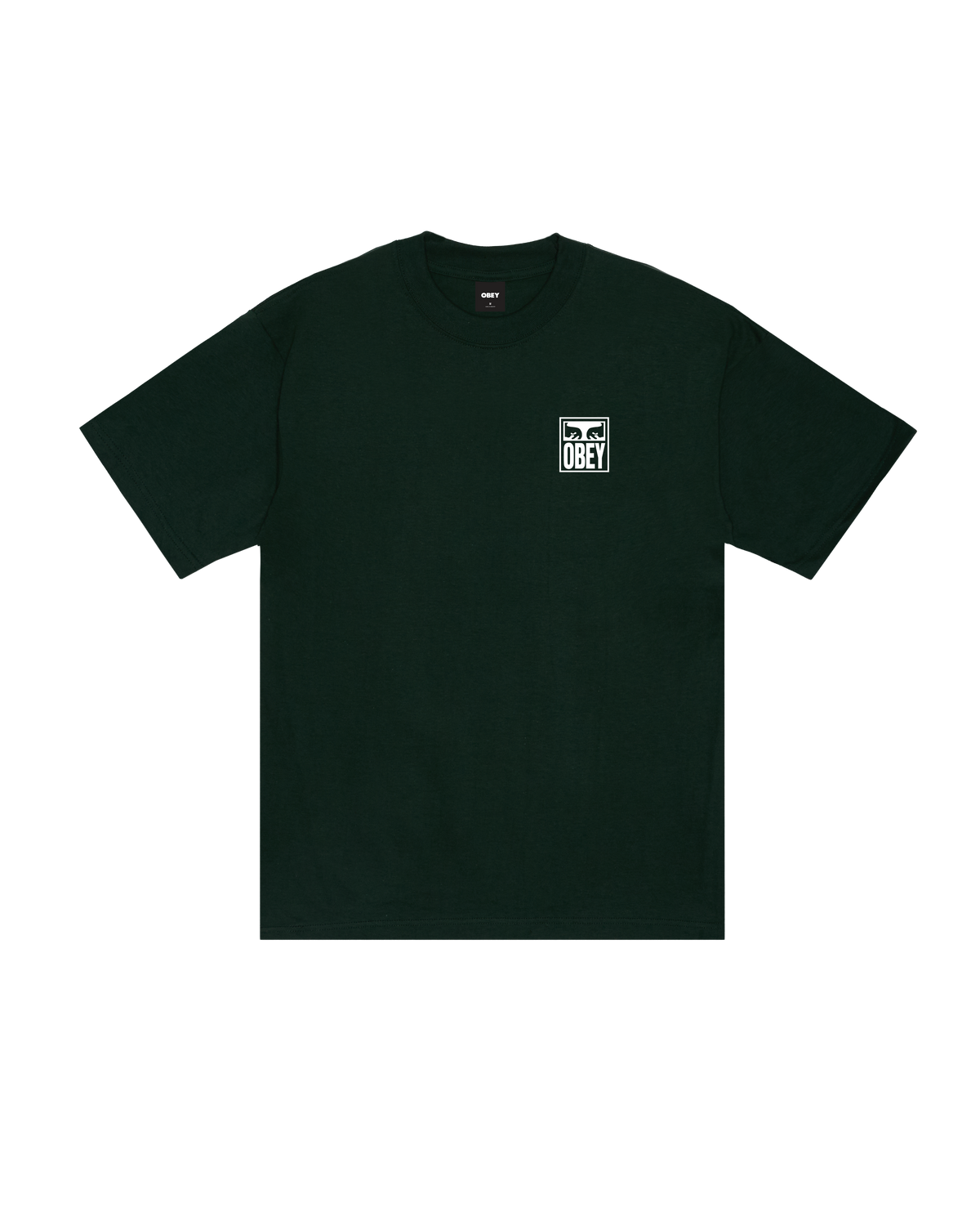 OBEY EYES ICON HEAVYWEIGHT T-SHIRT - FOREST GREEN