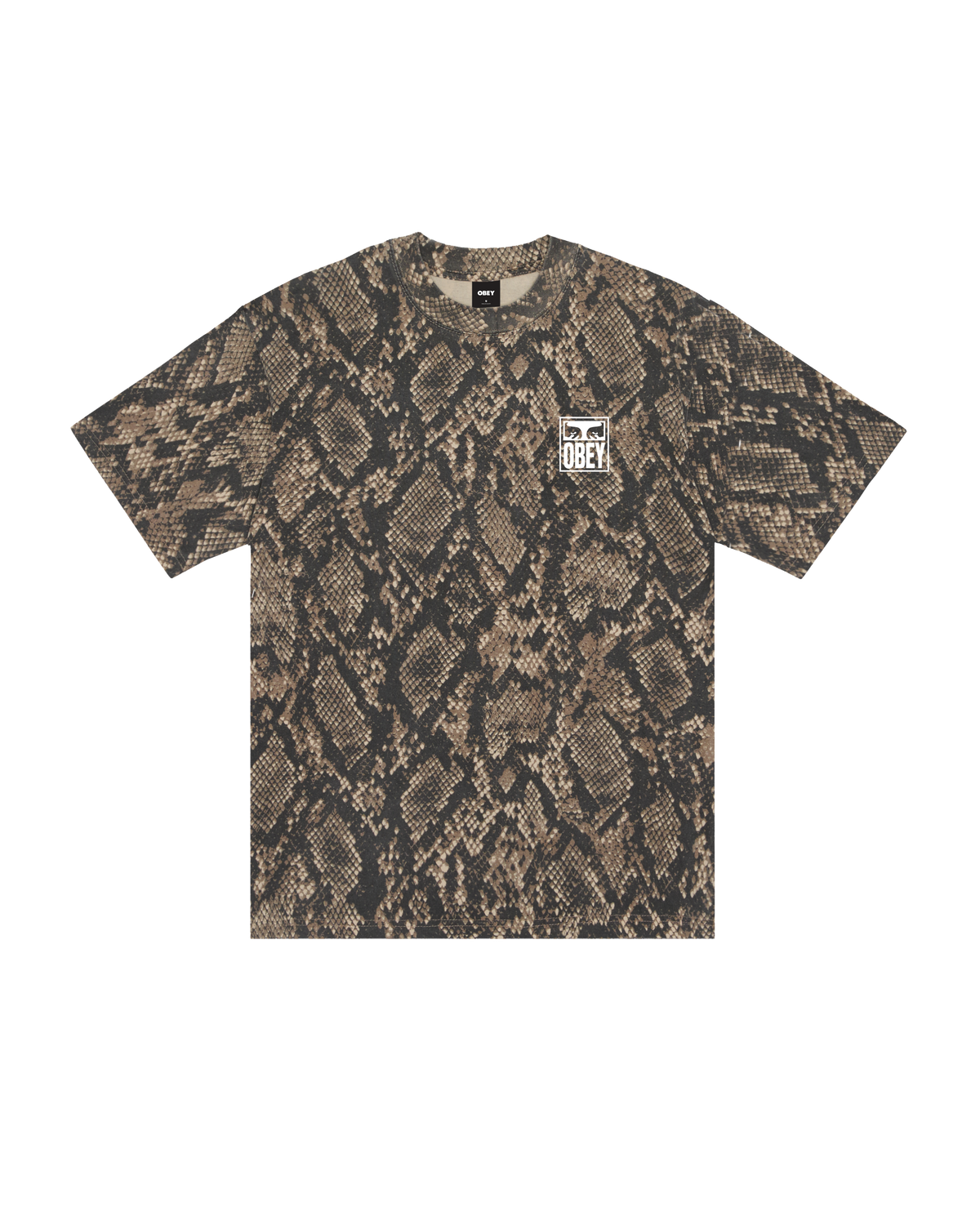 OBEY EYES ICON HEAVYWEIGHT T-SHIRT - SNAKE SKIN