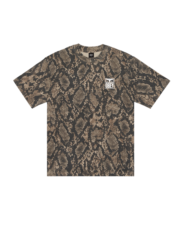 OBEY EYES ICON HEAVYWEIGHT T-SHIRT - SNAKE SKIN