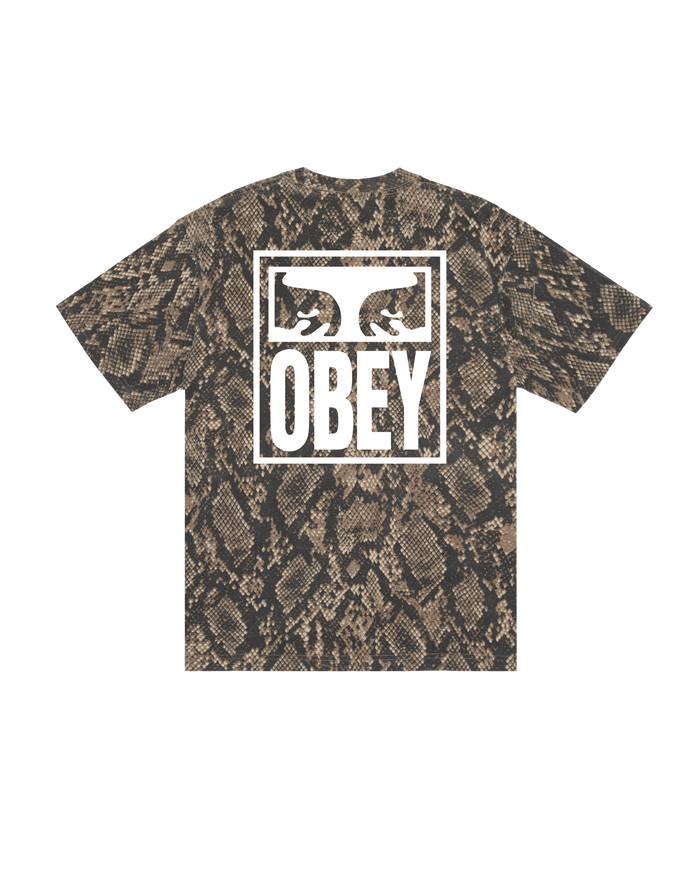 OBEY EYES ICON HEAVYWEIGHT T-SHIRT - SNAKE SKIN