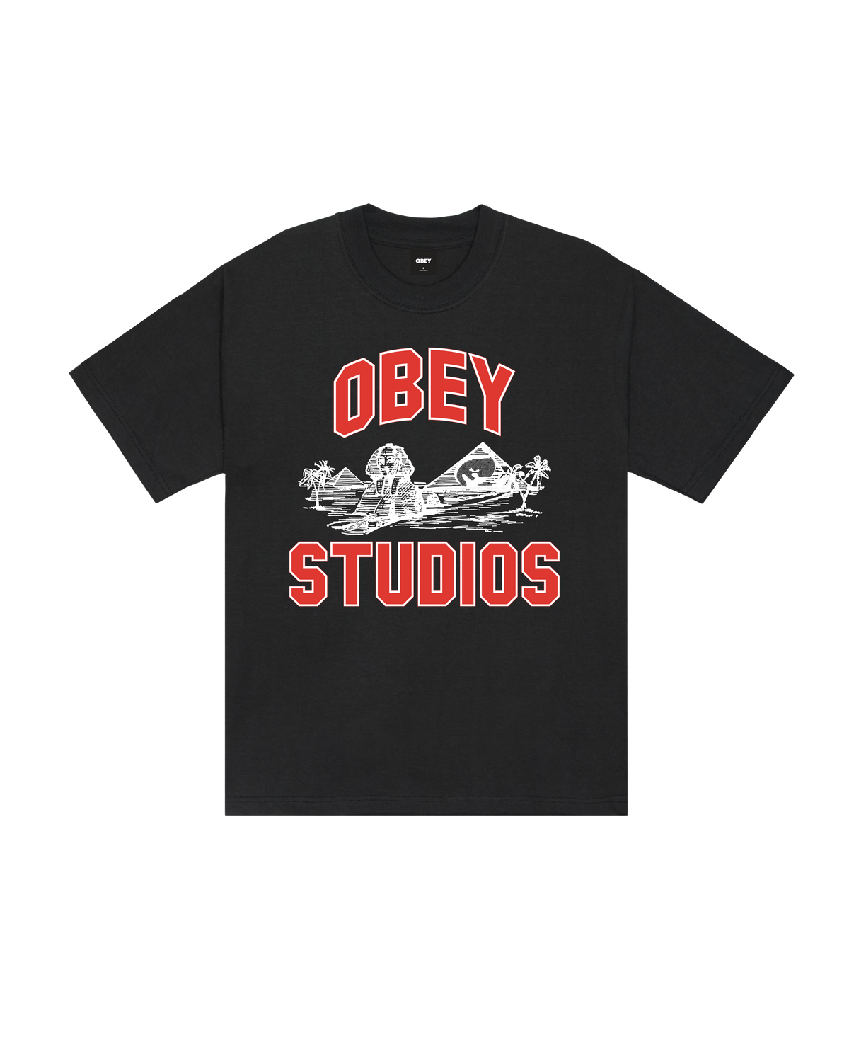 OBEY CAIRO HEAVYWEIGHT T-SHIRT - VINTAGE BLACK