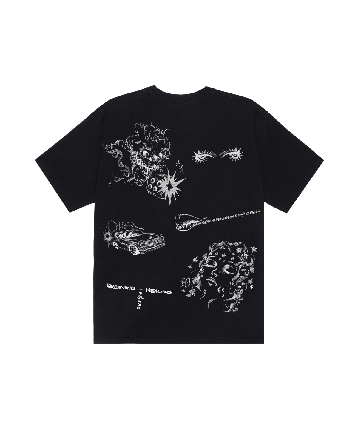 DREAMS OVERSIZED T-SHIRT - BLACK