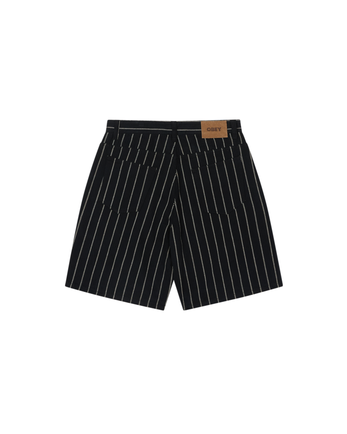 STRIPE BAGGY DENIM SHORT