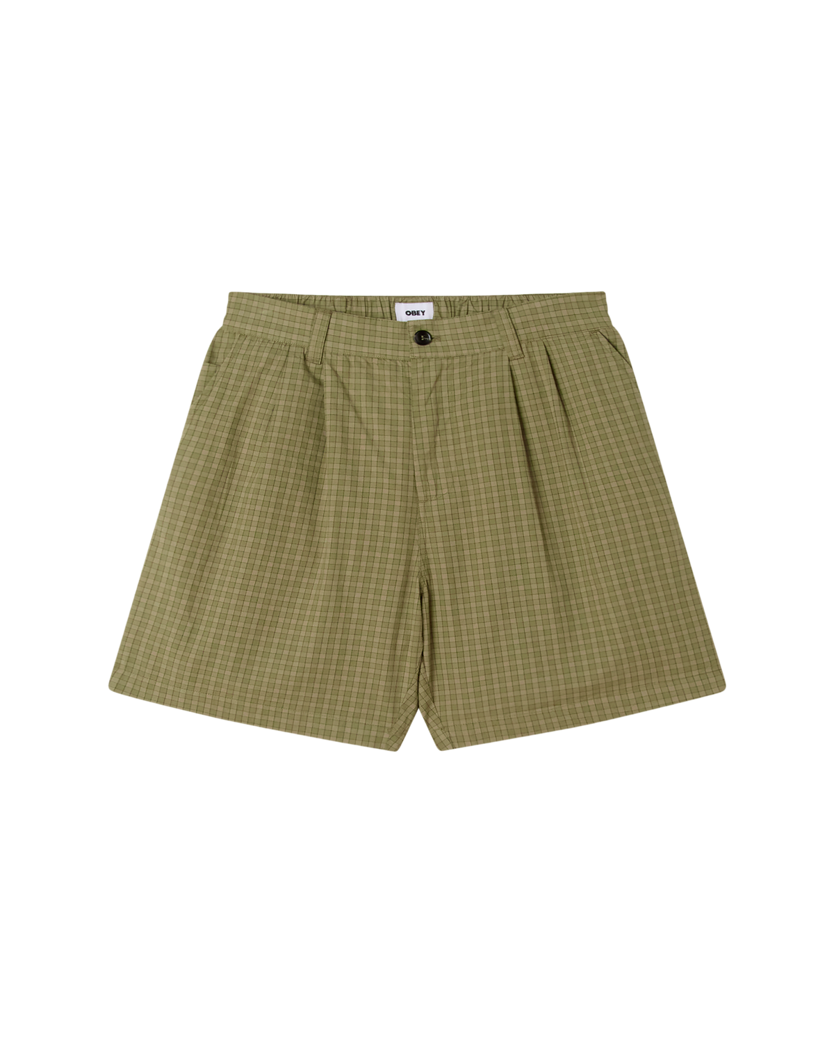 COEN PLEATED PLAID SHORT - VETIVER MULTI
