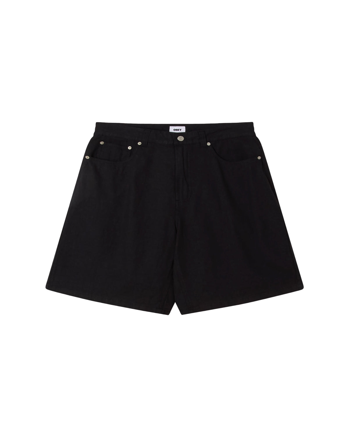 BAGGY LINEN DEVIN SHORT - BLACK