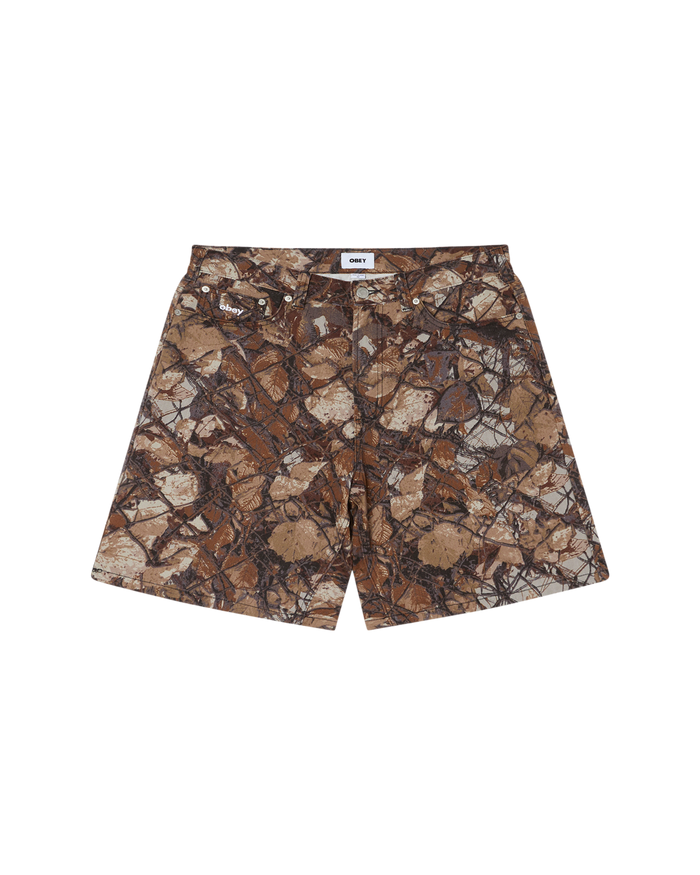 BIGWIG BAGGY DENIM SHORT - FENCE CAMO