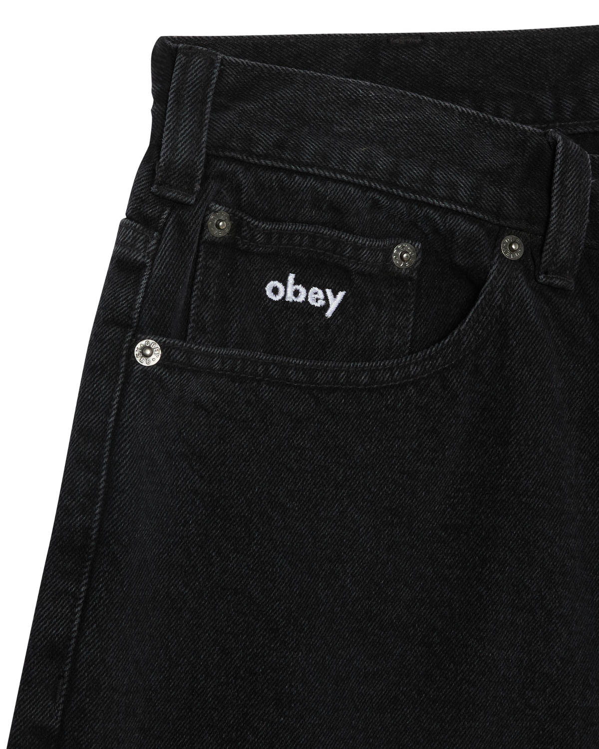 BIGWIG BAGGY DENIM SHORT - WASHED BLACK