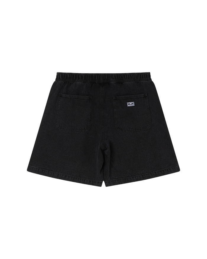EASY DENIM SHORT - WASHED BLACK