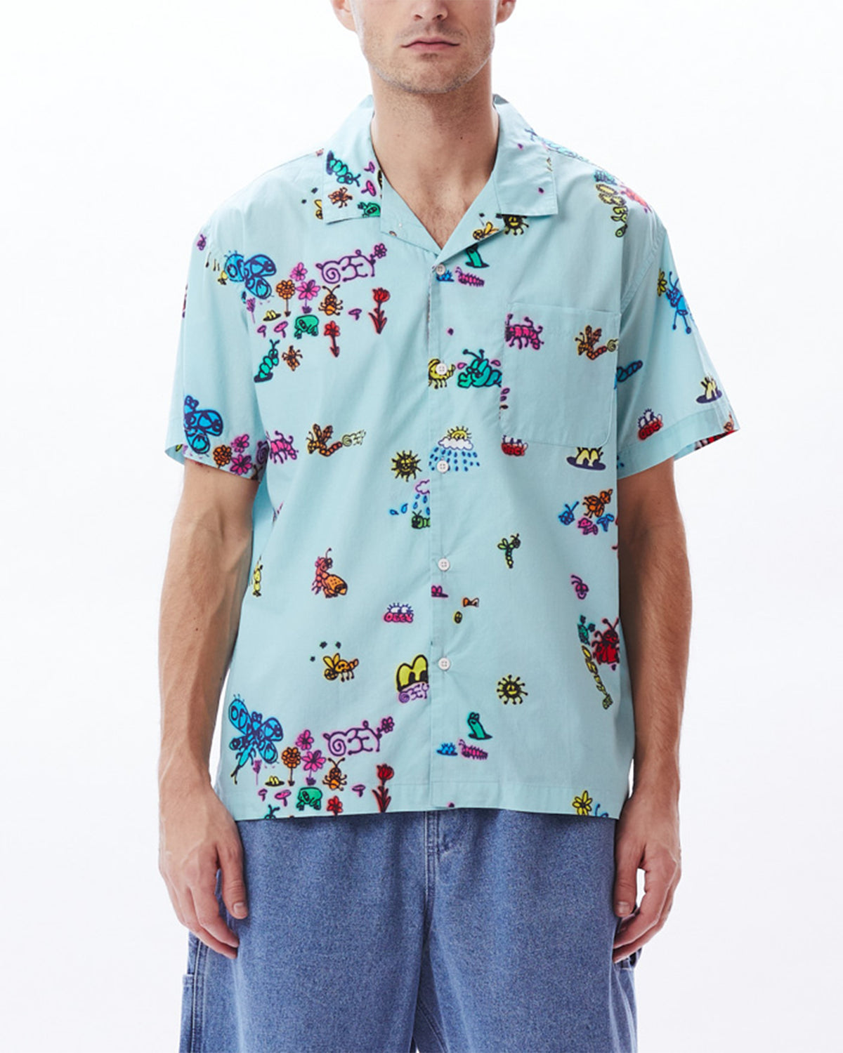 DOODLES SS SHIRT - PURE WATER MULTI
