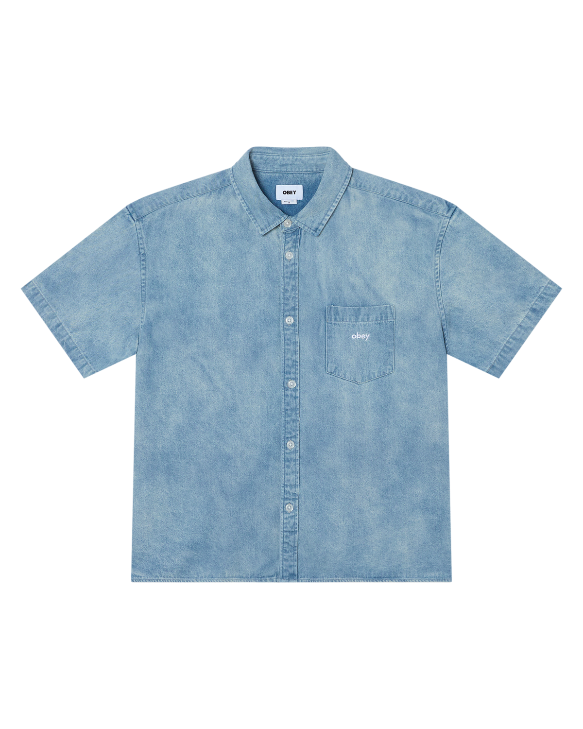 OWENS DENIM SS SHIRT - BLEACHED INDIGO