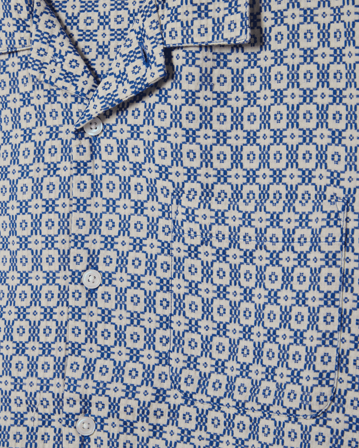 ADRIAN SS SHIRT - UNBLEACHED MULTI