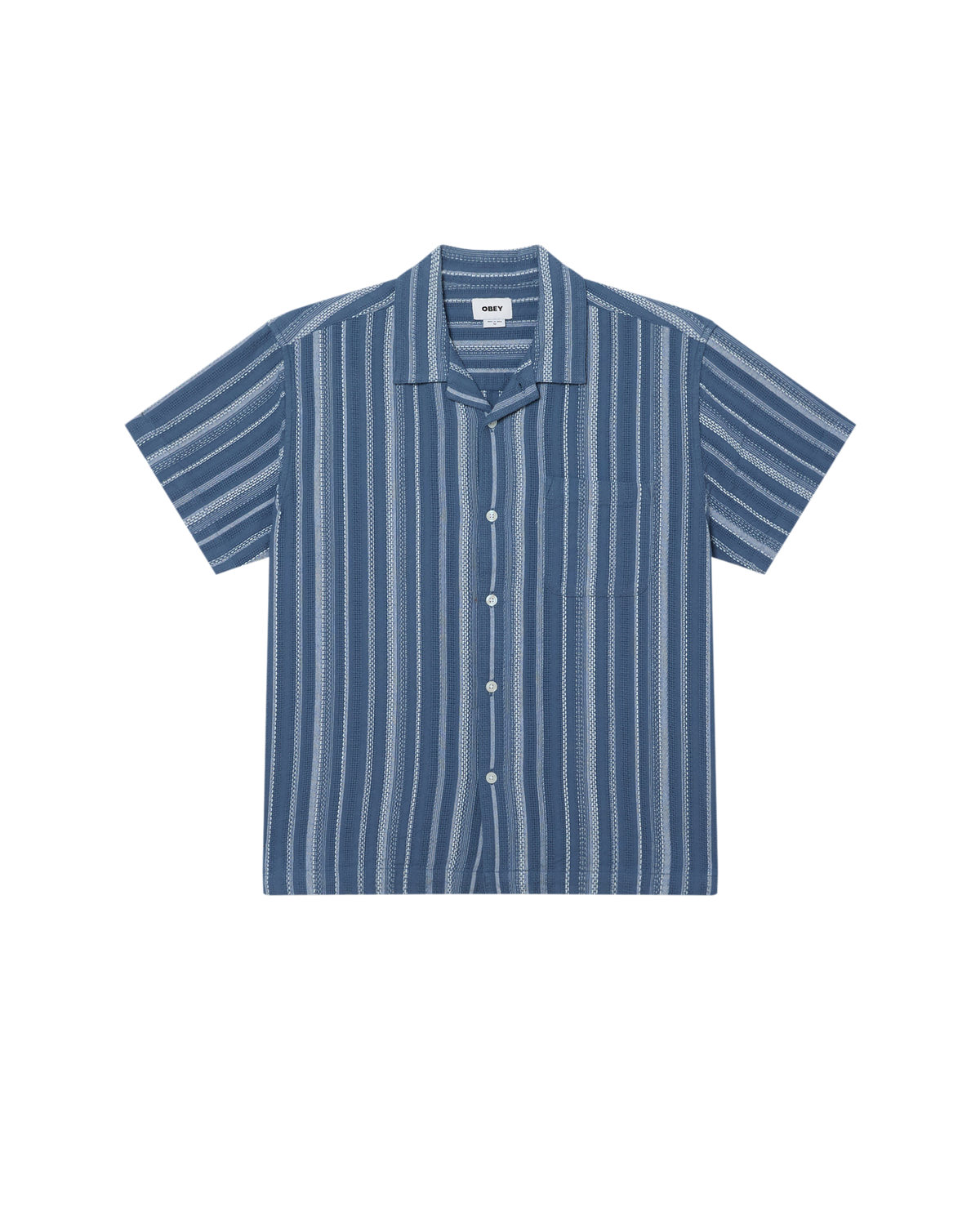 HUGH SS SHIRT - DULL BLUE MULTI