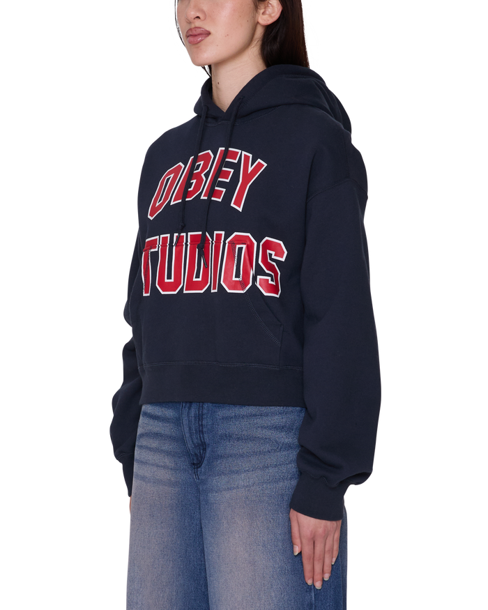 OBEY STUDIOS COLLEGIATE PULLOVER - DARK NAVY