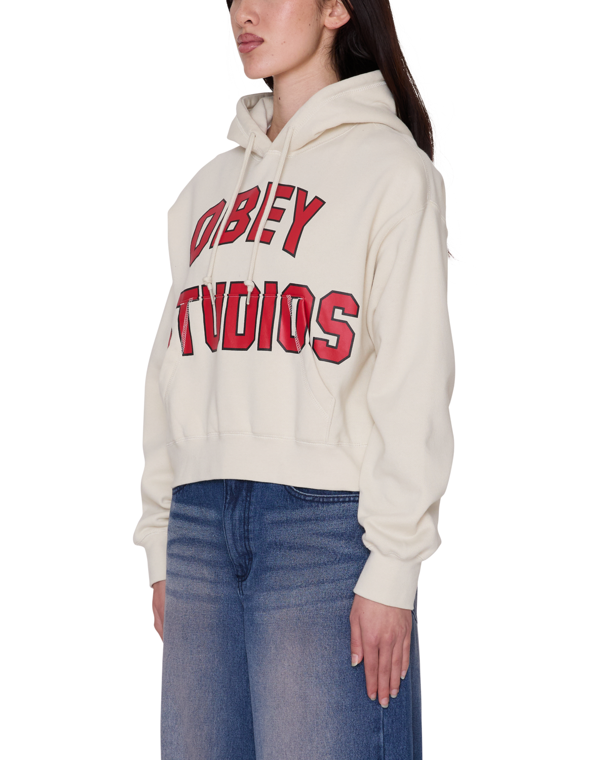 OBEY STUDIOS COLLEGIATE PULLOVER - SILVER BIRCH
