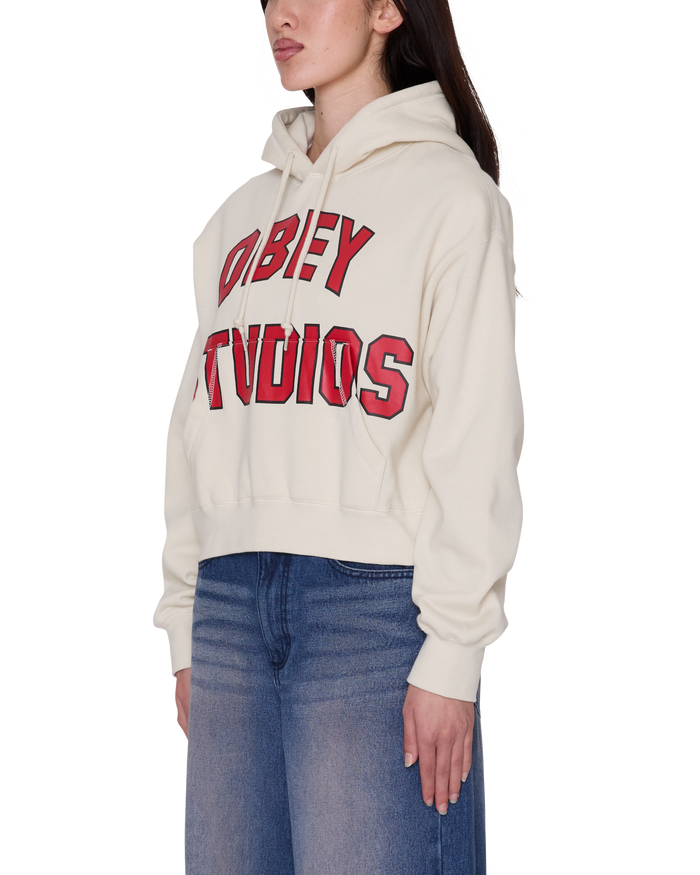 OBEY STUDIOS COLLEGIATE PULLOVER - SILVER BIRCH
