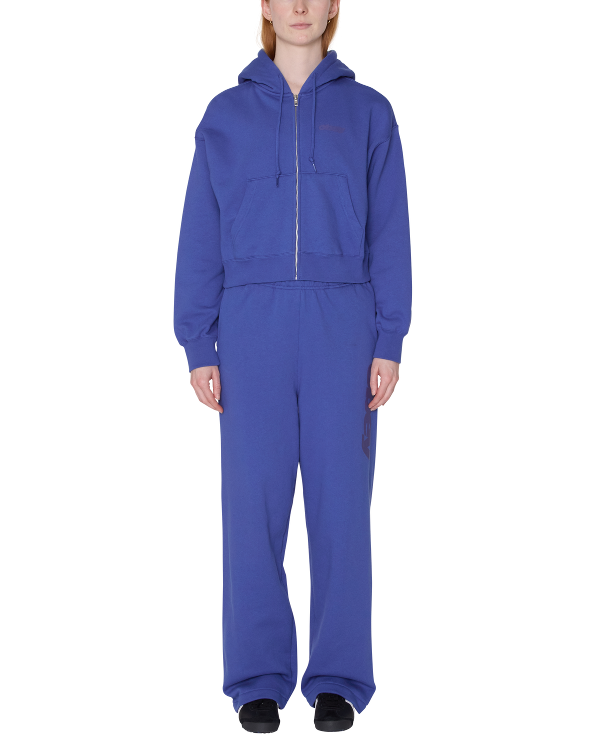 LEAGUE CROPPED ZIP HOOD - BLUE