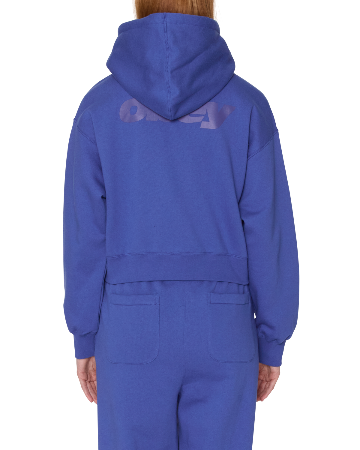 LEAGUE CROPPED ZIP HOOD - BLUE