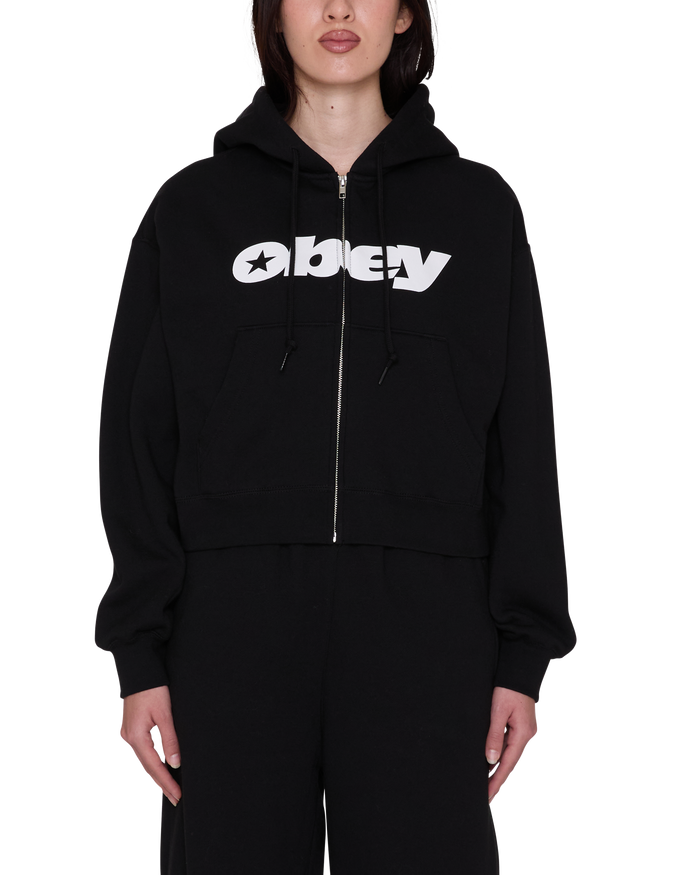 SPEED STAR ZIP UP HOOD - BLACK
