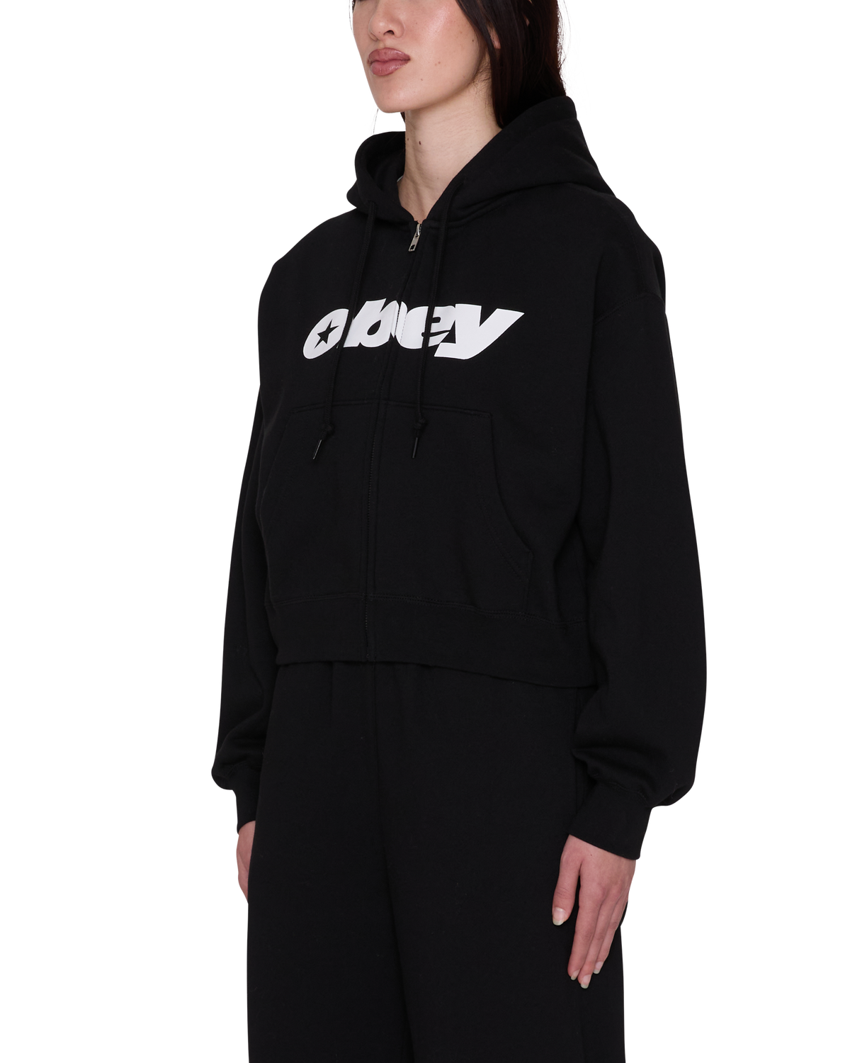SPEED STAR ZIP UP HOOD - BLACK