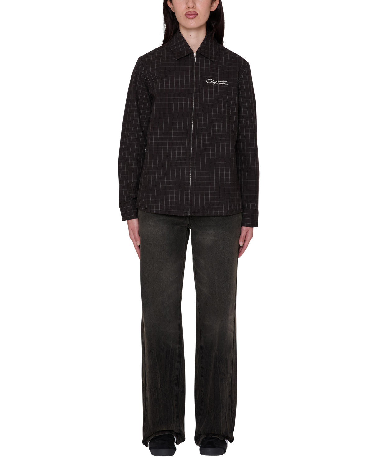 DANA SHIRT JACKET - BROWN MULTI