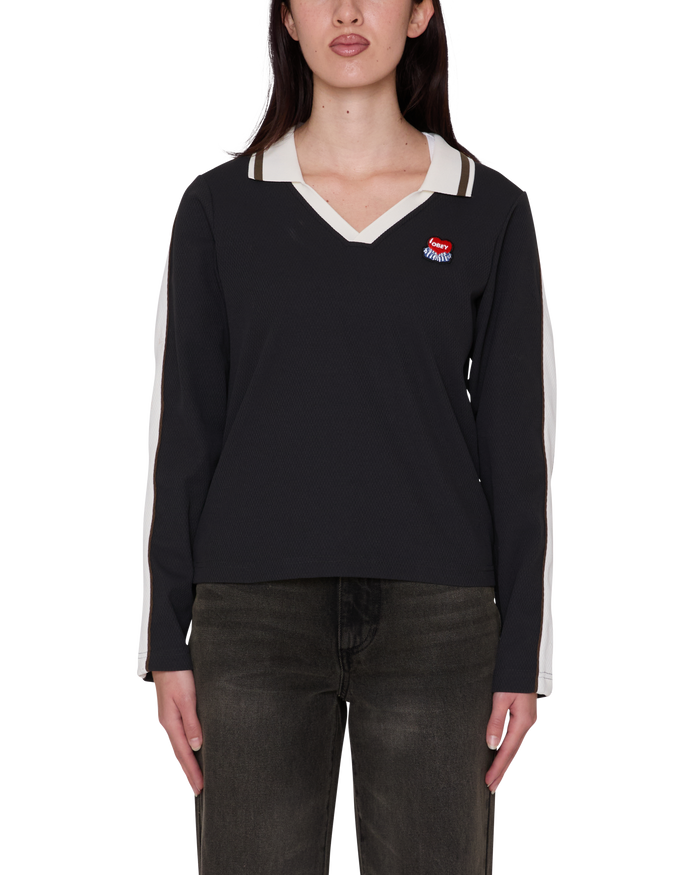 AREN LS POLO - BLACK MULTI