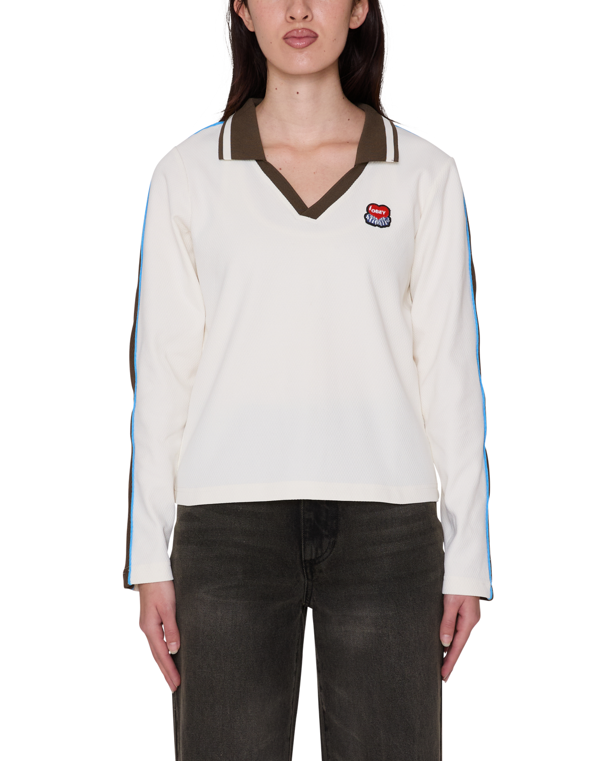AREN LS POLO - UNBLEACHED MULTI