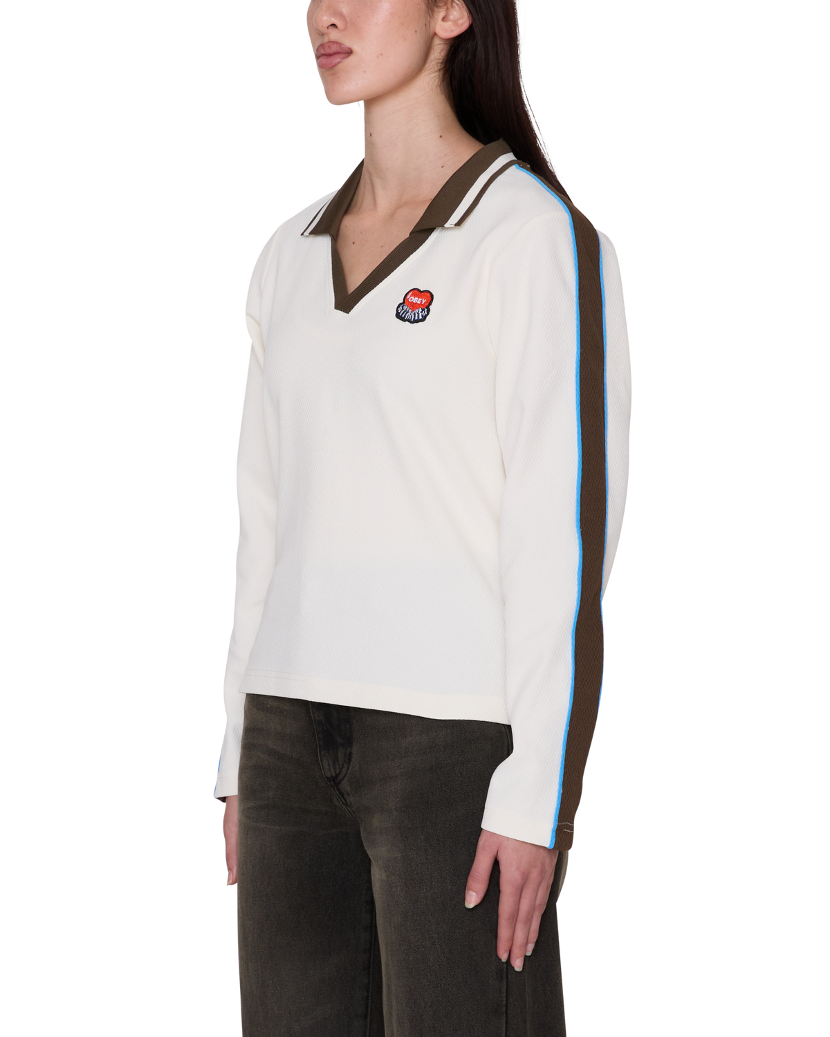 AREN LS POLO - UNBLEACHED MULTI