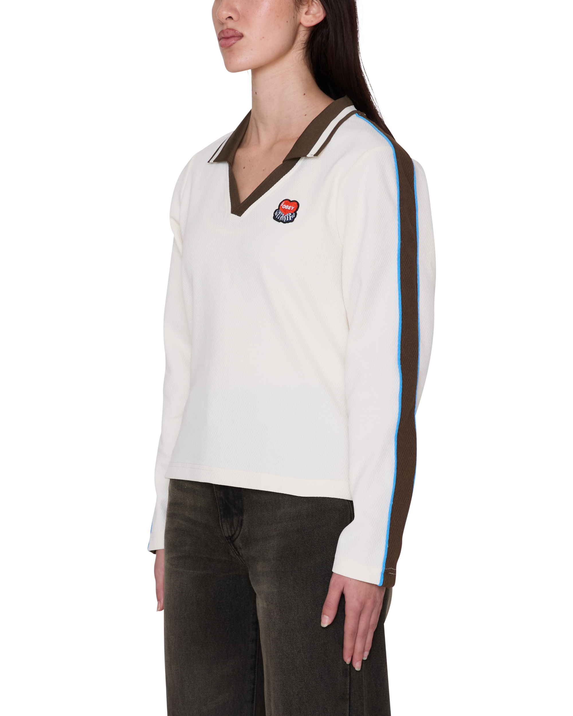 AREN LS POLO - UNBLEACHED MULTI