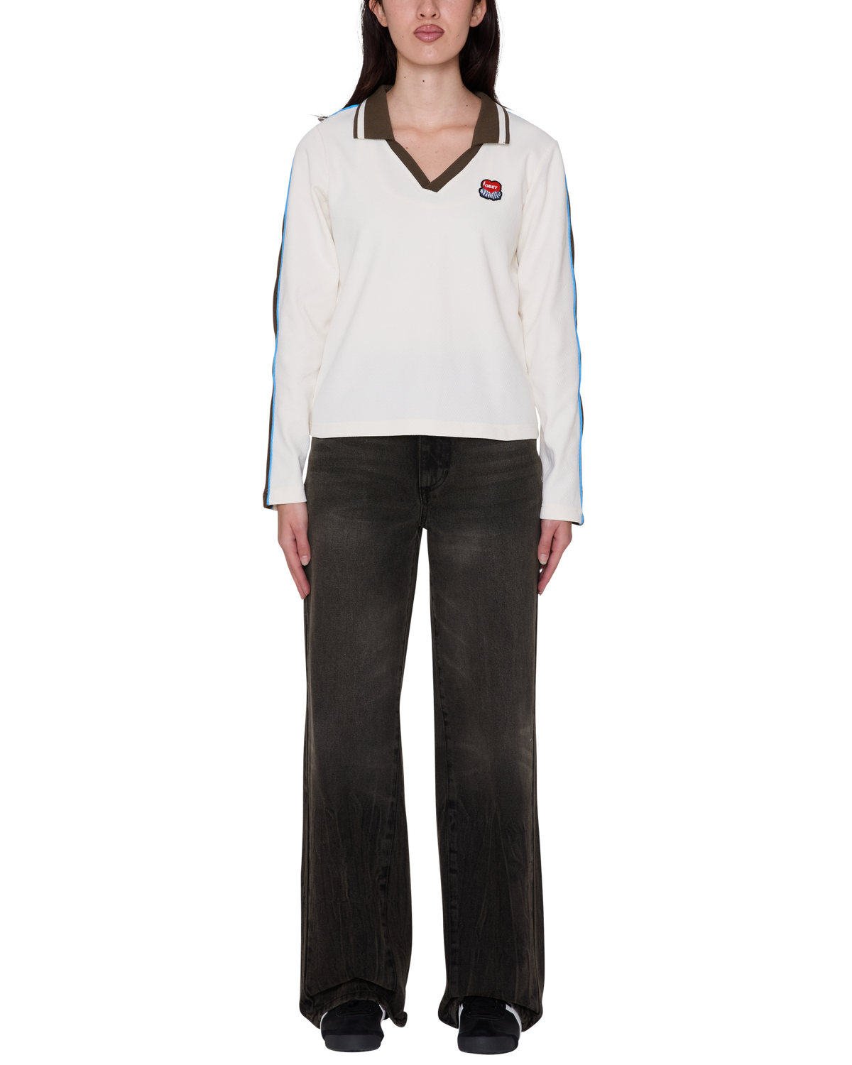 AREN LS POLO - UNBLEACHED MULTI