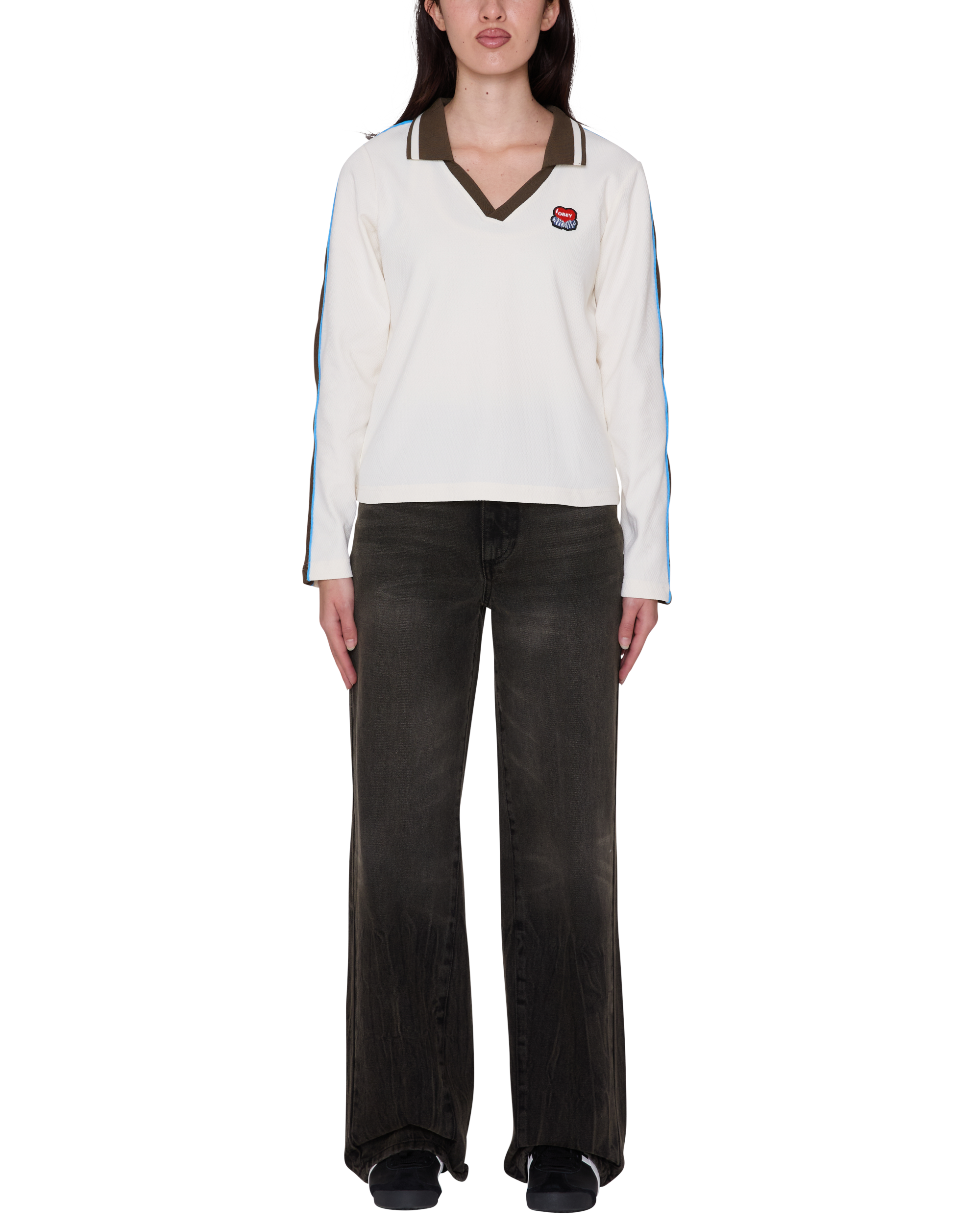 AREN LS POLO - UNBLEACHED MULTI