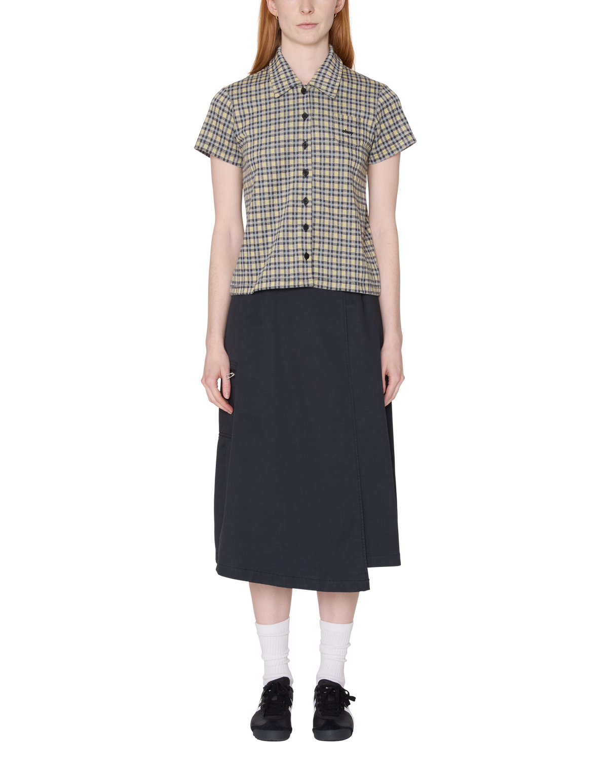LILA MICRO CHECK POLO - YELLOW MULTI