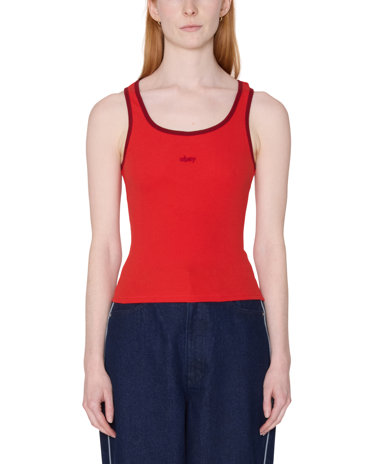 LOREN RIB TANK - RED